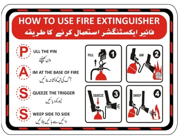[: FE-56] How To Use Fire Extinguisher Sign