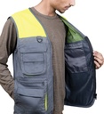 [VW-G006] Two Tones Vest Workwear, Safety Jacket Neon & Grey Vest for workers