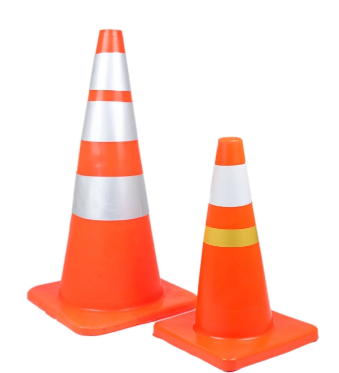 [SC-0001] Soft PVC Road Safety Barricade Cone with Top Ring (Unbreakable)